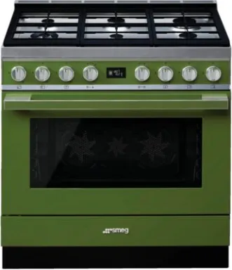 Smeg CPF9GPOG four et cuisinière Electrique Gaz Olive A+