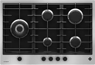 De Dietrich DPE4729XF plaque Noir, Acier inoxydable Intégré 75 cm Gaz 5 zone(s)