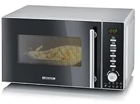 Severin MW 7773 micro-onde Comptoir Micro-ondes grill 20 L 800 W Argent, Acier inoxydable