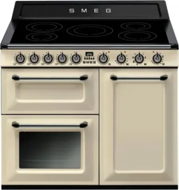 Smeg CUISINIARE TR103IP2 Cuisinière Electrique Plaque avec zone à induction Crème A