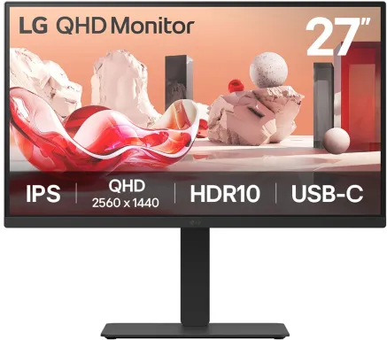 LG 27BA75QB-B.AEU écran plat de PC 68,6 cm (27") 2560 x 1440 pixels Wide Quad HD LED Noir
