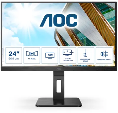 AOC P2 24P2QM LED display 60,5 cm (23.8") 1920 x 1080 pixels Full HD Noir