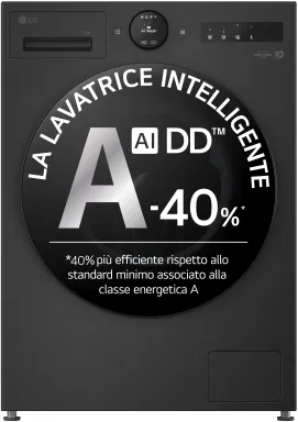 LG F4X7013TBB machine à laver Charge avant 13 kg 1400 tr/min Noir