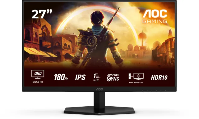 AOC G4 Q27G42XE écran plat de PC 68,6 cm (27") 2560 x 1440 pixels Quad HD Noir, Rouge