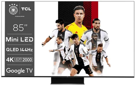 TCL MQLED87 Serie 85MQLED87 TV 2,16 m (85") 4K Ultra HD Smart TV Wifi Titane 2000 cd/m²