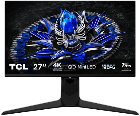 TCL R83 27R83U écran plat de PC 68,6 cm (27") 3840 x 2160 pixels 4K Ultra HD QLED Noir, Blanc