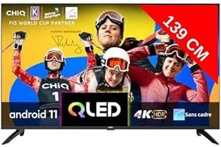 CHiQ U55QG7L TV 139,7 cm (55") 4K Ultra HD Smart TV Wifi Noir 280 cd/m²