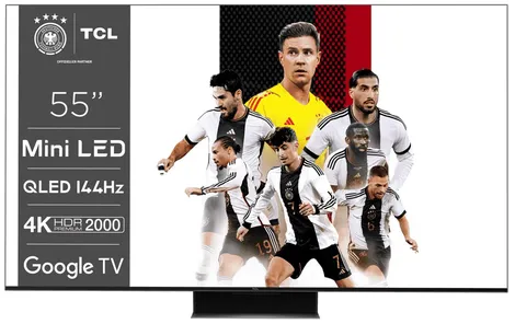 TCL 55MQLED87 TV 139,7 cm (55") 4K Ultra HD Smart TV Wifi Titane 1500 cd/m²