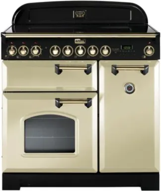 Falcon Classic Deluxe 90 Cuisinière Electrique Plaque avec zone à induction Crème A