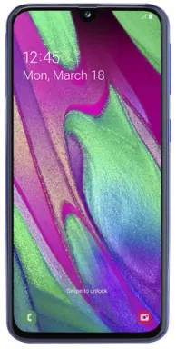 Samsung Galaxy A40 SM-A405F 15 cm (5.9") Double SIM Android 9.0 4G USB Type-C 4 Go 64 Go 3100 mAh Bleu