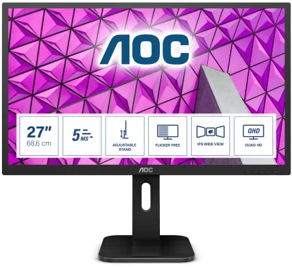 AOC P1 Q27P1 écran plat de PC 68,6 cm (27") 2560 x 1440 pixels Quad HD LED Noir