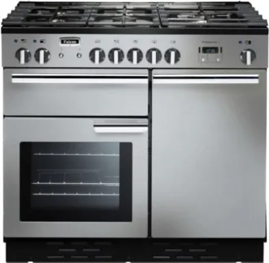 Falcon Professional + 100 Cuisinière Electrique Gaz Chrome, Acier inoxydable A