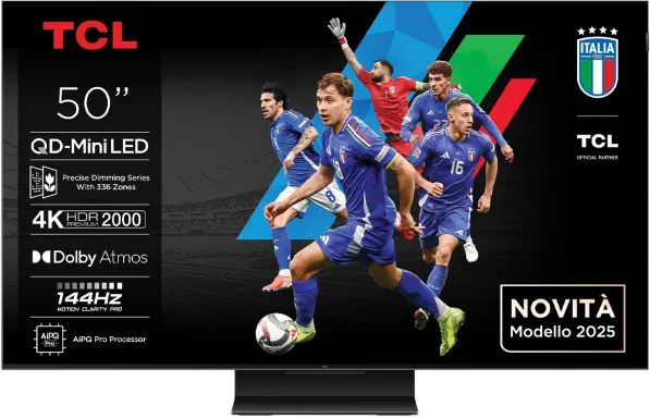 TCL 50C7K TV 127 cm (50") 4K Ultra HD Smart TV Wifi Métallique 2000 cd/m²