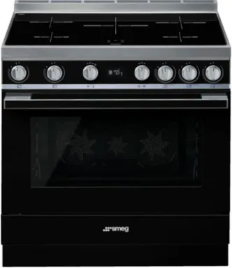 Smeg CPF9IPBL four et cuisinière Electrique Plaque avec zone à induction Noir A+