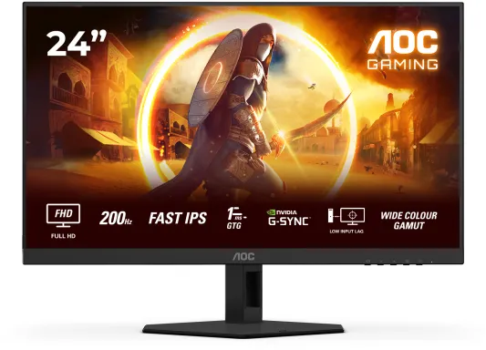 AOC G4 24G4HRE écran plat de PC 60,5 cm (23.8") 1920 x 1080 pixels Full HD LED Noir, Rouge