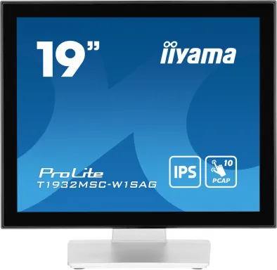 iiyama ProLite T1932MSC-W1SAG écran plat de PC 48,3 cm (19") 1280 x 1024 pixels Full HD LED Écran tactile Dessus de table Blanc