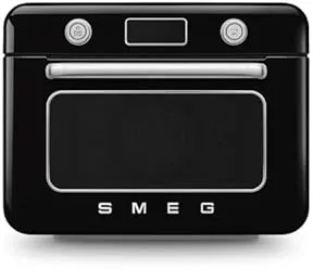 Smeg COF01RDEU Petit Noir, Acier inoxydable Boutons, Rotatif