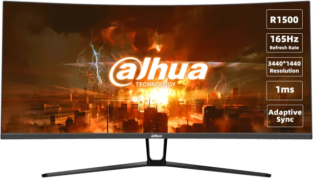 Dahua Technology LM34-E330C écran plat de PC 86,4 cm (34") 3440 x 1440 pixels UltraWide Quad HD LCD Noir, Rouge