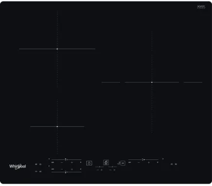 Whirlpool WS B4760 NE Noir Intégré 59 cm Plaque avec zone à induction 3 zone(s)