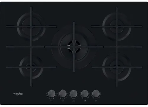 Whirlpool GOWL 758/NB FR plaque Noir Intégré 75 cm Gaz 5 zone(s)