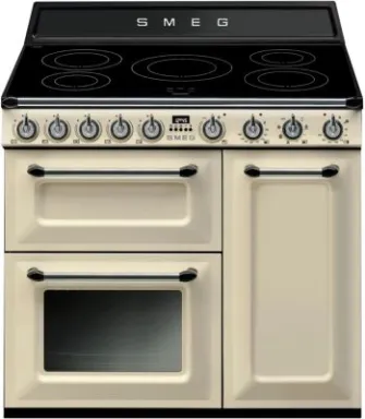 Smeg CUISINIARE TR93IP2 Cuisinière Electrique Plaque sans zone à induction Crème B