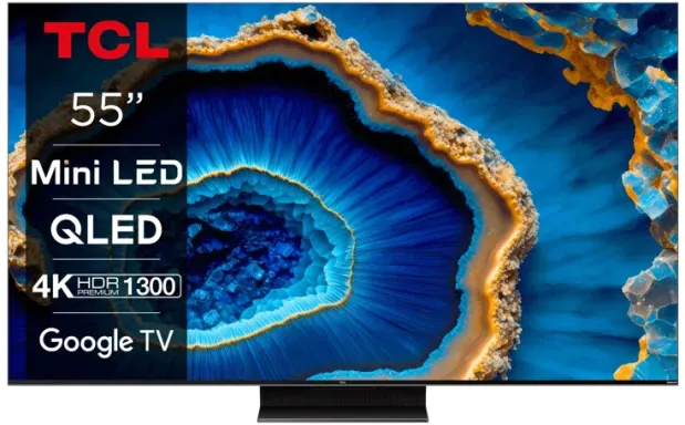 TCL C80 55C803 TV 139,7 cm (55") 4K Ultra HD Smart TV Wifi Titane 1300 cd/m²