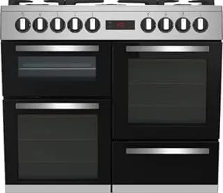 Beko PF335325DX four et cuisinière Gaz Noir, Acier inoxydable A