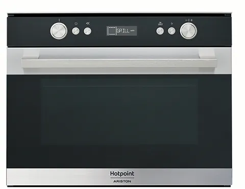 Hotpoint MS 767 IX HA Noir, Acier inoxydable Micro-onde combiné Intégré 34 L 1000 W