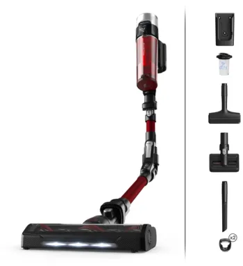 Rowenta X-Force Flex 9.60 RH2079 aspirateur de table Noir, Rouge Sans sac