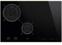 Smeg PM6721WLDR plaque Noir, Cuivre Intégré Combi 4 zone(s)