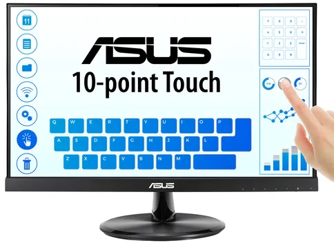 ASUS VT229H écran plat de PC 54,6 cm (21.5") 1920 x 1080 pixels Full HD LED Écran tactile Noir