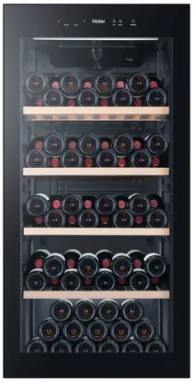 Haier Wine Bank 60 Serie 5 WS120GA Refroidisseur de vin compresseur Pose libre Noir 117 bouteille(s)