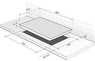 De Dietrich DPI7884XS plaque Noir Intégré 80 cm Plaque avec zone à induction 4 zone(s)