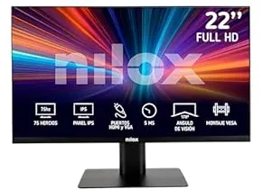 Nilox MONITOR 21.5" IPS 5MS VGA HDMI écran plat de PC 55,9 cm (22") 1920 x 1080 pixels Full HD LED Noir