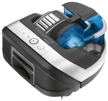 Rowenta Smart Force Cyclonic Connect RR8021 WH robot aspirateur 0,3 L Sans sac Noir, Bleu, Argent