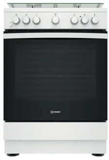 Indesit IS67M5PCW/FR Cuisinière Electrique Combi Noir, Blanc A