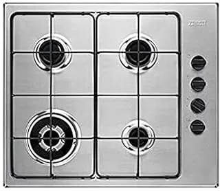 Zanussi ZGH62424XA plaque Acier inoxydable Intégré Gaz 4 zone(s)