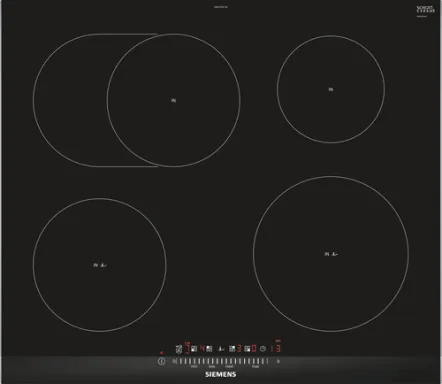 Siemens EH675FFC1E plaque Noir, Acier inoxydable Intégré Plaque avec zone à induction 4 zone(s)