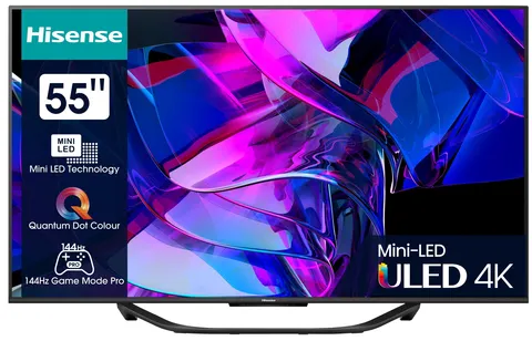 Hisense 55U7KQ TV 139,7 cm (55") 4K Ultra HD Smart TV Wifi Noir 500 cd/m²