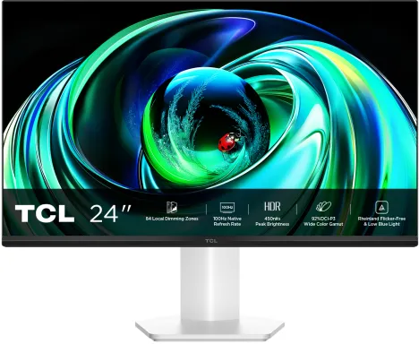 TCL 24G54 écran plat de PC 60,5 cm (23.8") 1920 x 1080 pixels Full HD QLED Blanc