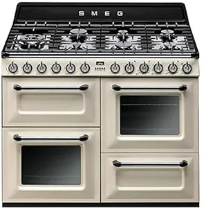 Smeg TR4110P1 four et cuisinière Electrique Gaz Noir, Crème A