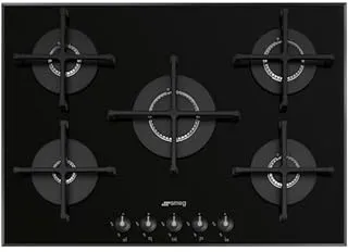 Smeg PV175B3 plaque Noir Intégré 70 cm Gaz 5 zone(s)