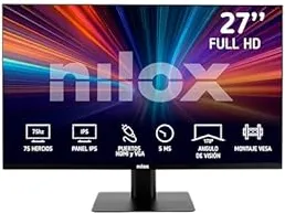 Nilox MONITOR 27" NXM27FHD11 LED IPS FHD 75HZ 16:9 5MS HDMI/VGA-Desprecintado écran plat de PC 68,6 cm (27") 1920 x 1080 pixels Full HD