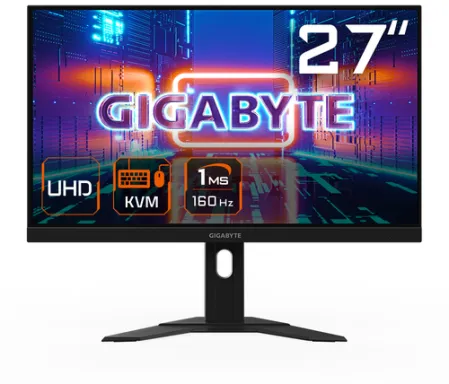 GIGABYTE M27U Moniteur de jeu 27" 4K UHD - 3840 x 2160, 160Hz, 1ms, 400 cd/m², FreeSync Premium Pro, HDR 600, HDMI 2.1, DisplayPort 1.4