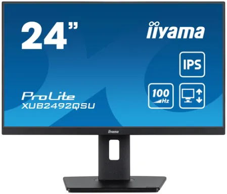 iiyama ProLite XUB2492QSU-B1 écran plat de PC 60,5 cm (23.8") 2560 x 1440 pixels Wide Quad HD LED Noir