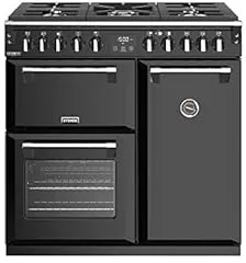 Stoves Richmond S900 DF Cuisinière Electrique Gaz Noir, Acier inoxydable A