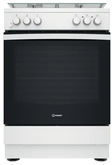 Indesit IS67M5KCW/FR Cuisinière Electrique Combi Noir, Blanc A