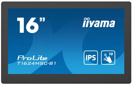 iiyama T1624MSC-B1 écran plat de PC 39,6 cm (15.6") 1920 x 1080 pixels Full HD IPS Écran tactile Noir