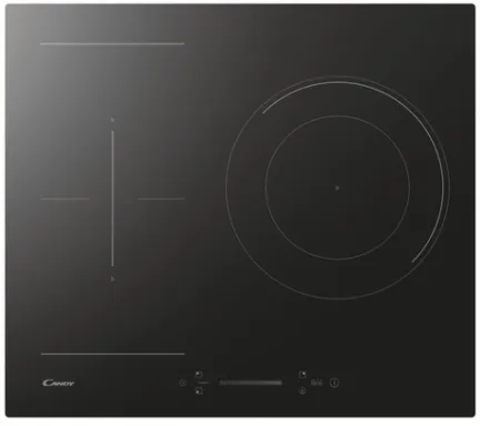 Candy Moderna CTP634SCBB Plaque de cuisson Induction, 3 zones, Noir, Vetroceramic, L x P x A (mm): 590x520x58