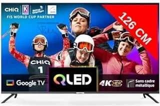 CHiQ U50QM8V TV 127 cm (50") 4K Ultra HD Smart TV Wifi Gris, Argent 350 cd/m²
